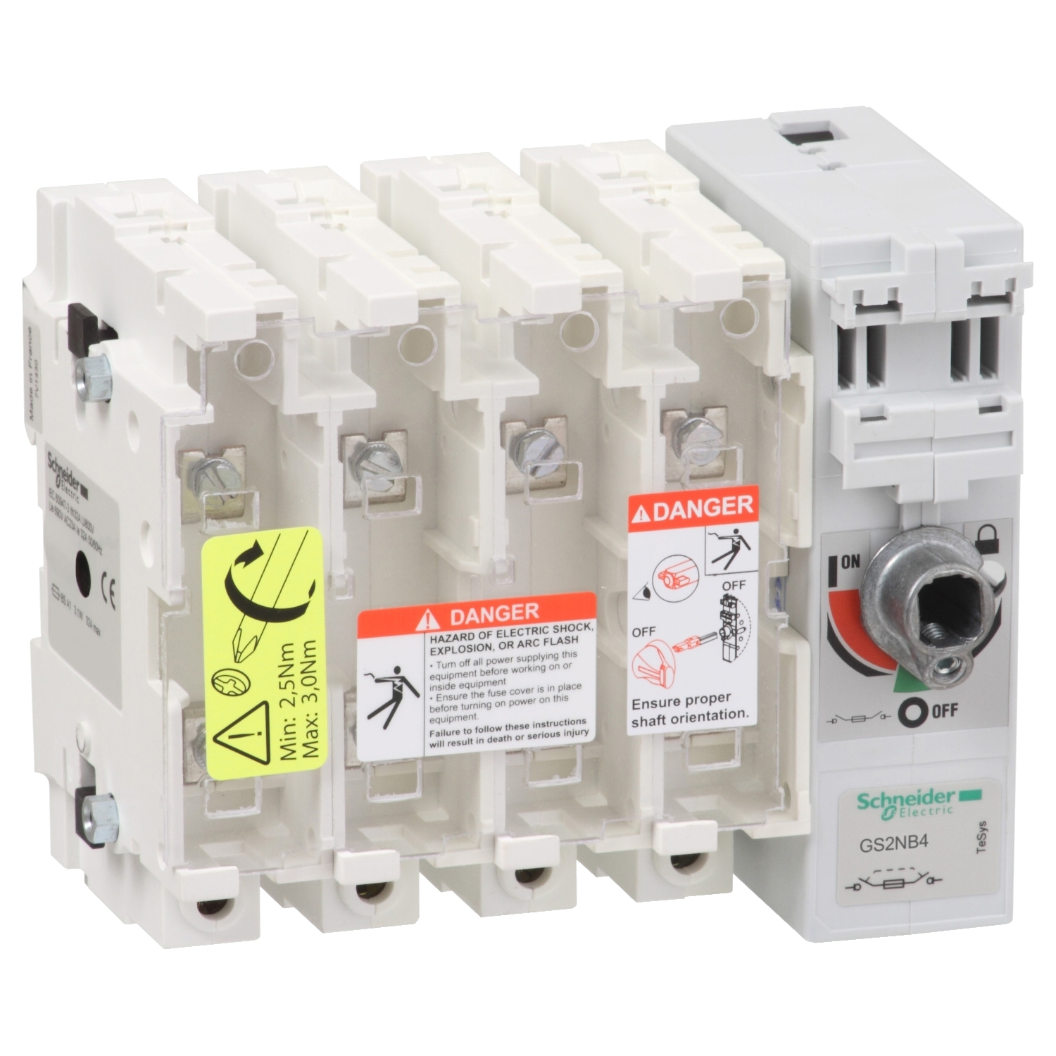 GS2NB4 Рубильник с предохранителем GS 250А 4P, B1, B2, B3 Schneider Electric TeSys 