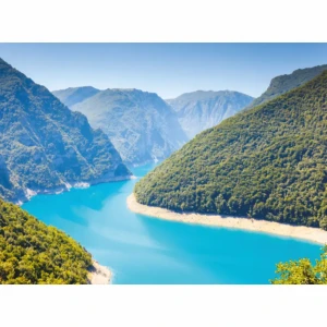 Фотообои бумажные Голубое озеро 200x140 см