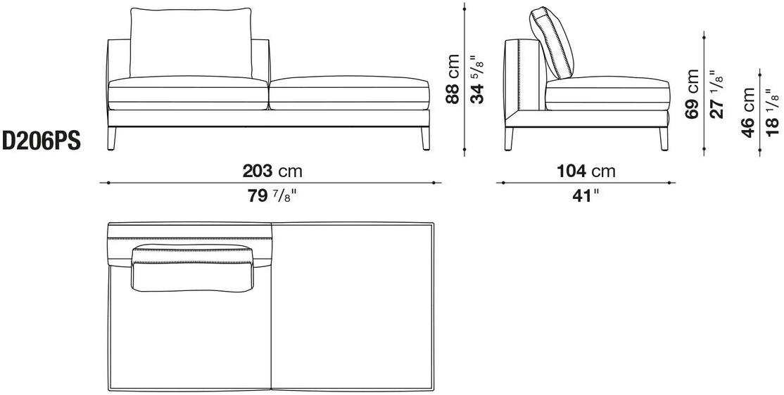 Maxalto Модульный угловой диван из ткани Dives sun-id-1407259 - Вид №4