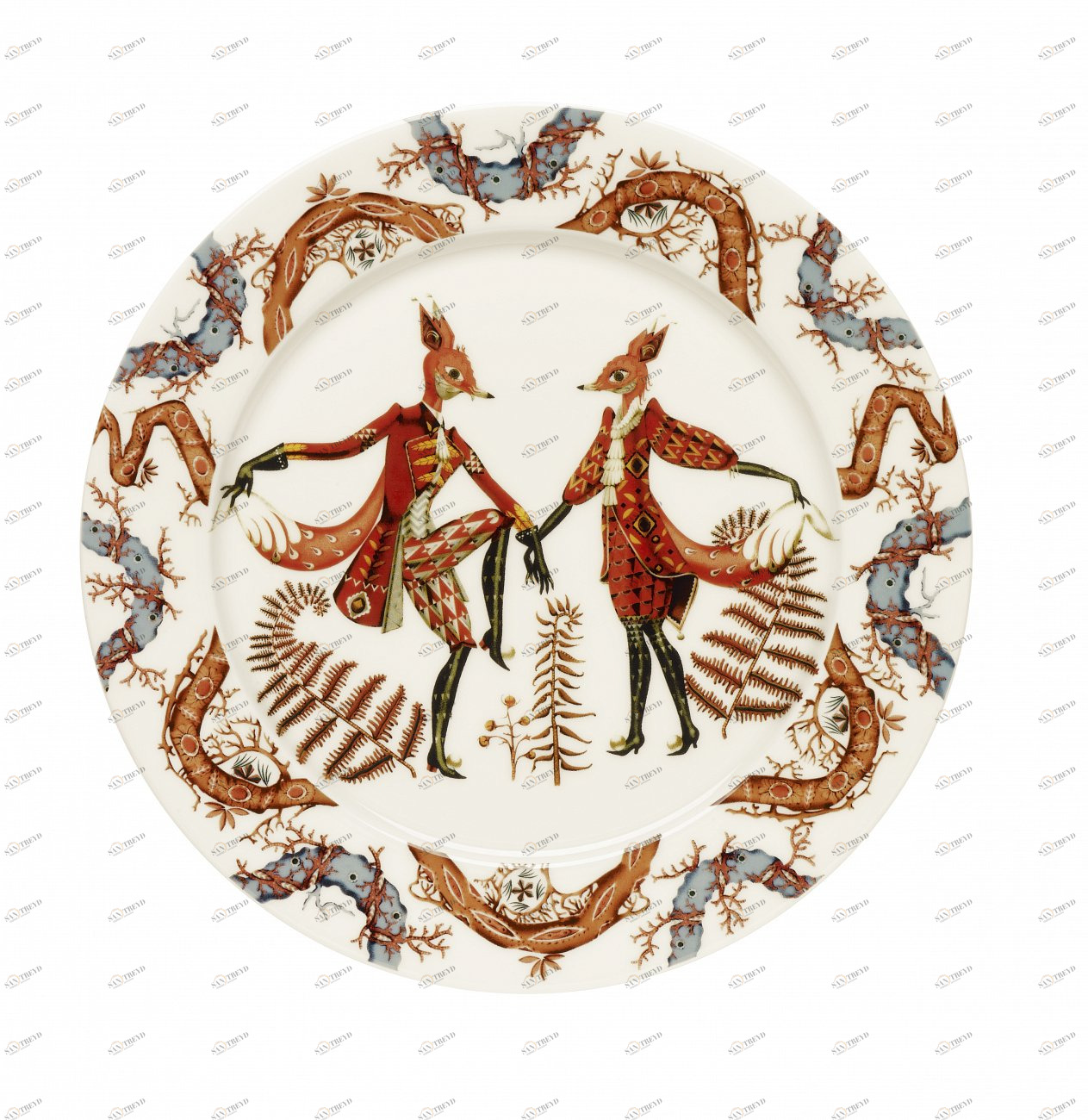 Тарелка "Tanssi" с белками LE-VILLAGE СОВРЕМЕННЫЙ 081777 Разноцветный 