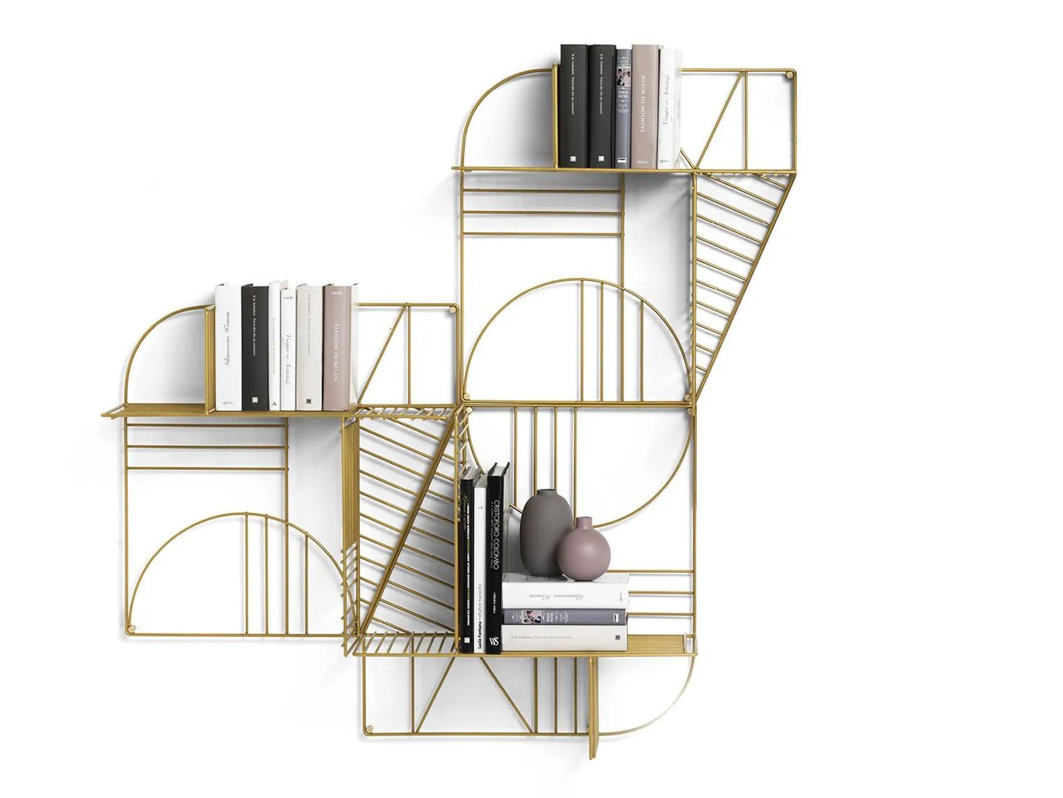 Окрашенный металлический подвесной настенный книжный шкаф Mogg MUSA ARCH-00128839