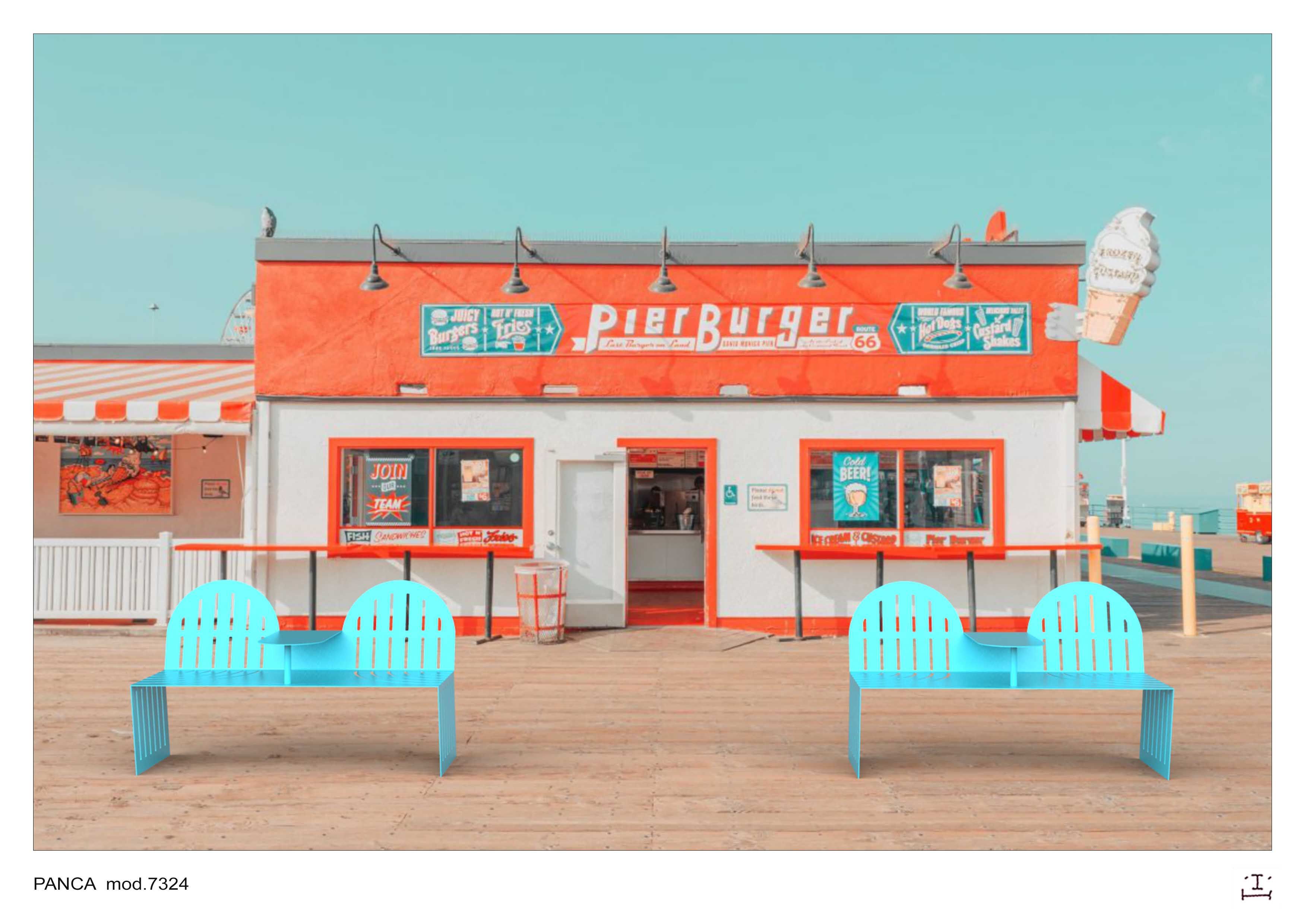 Стальная скамья со спинкой CITYSì KEY WEST ARCH-00116237 - Вид №7