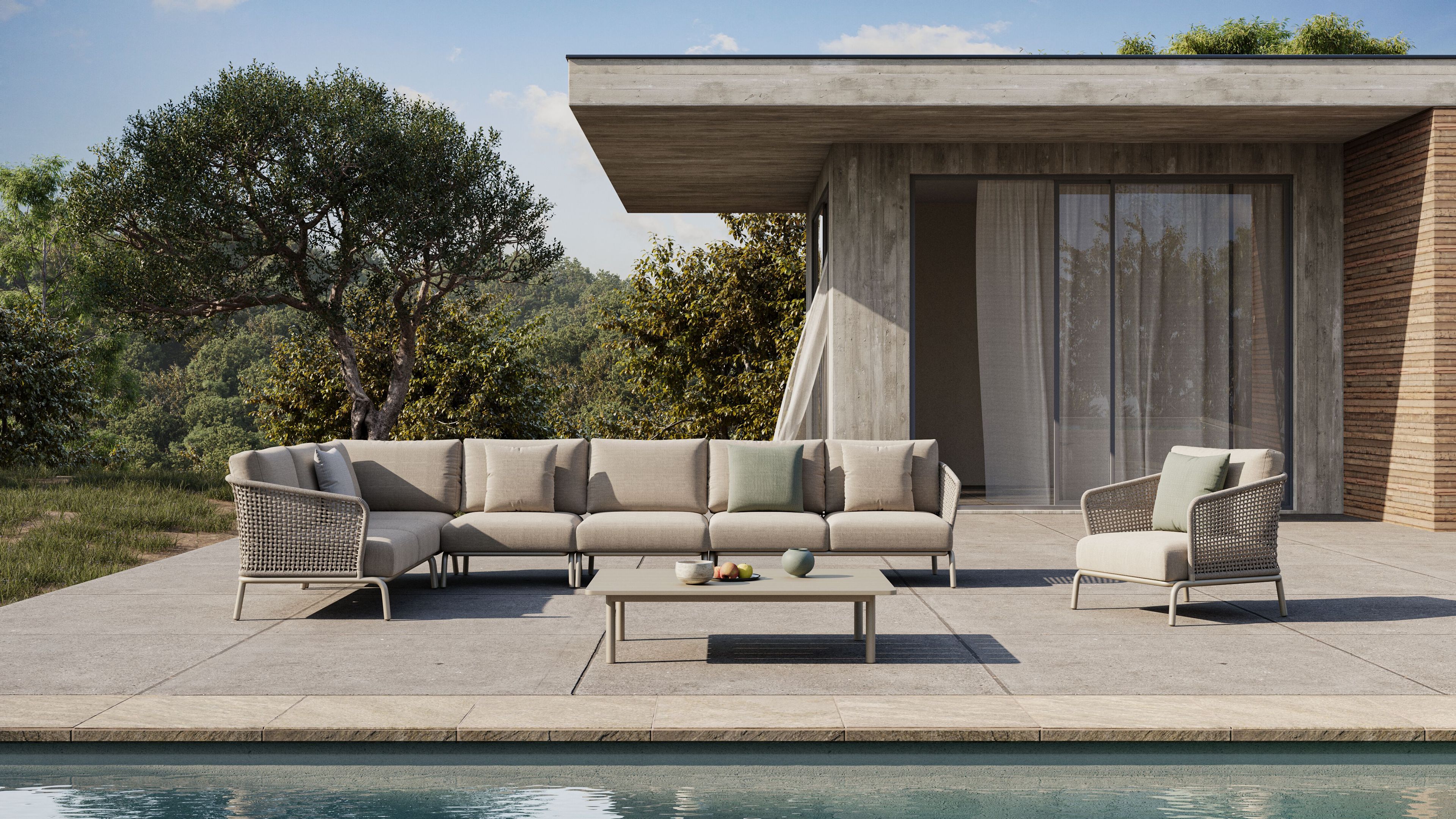 Алюминиевое угловое садовое кресло VINEKO Abrazo ARCH-00097462 - Вид №2