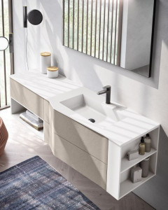 Подвесной умывальник с ящиками