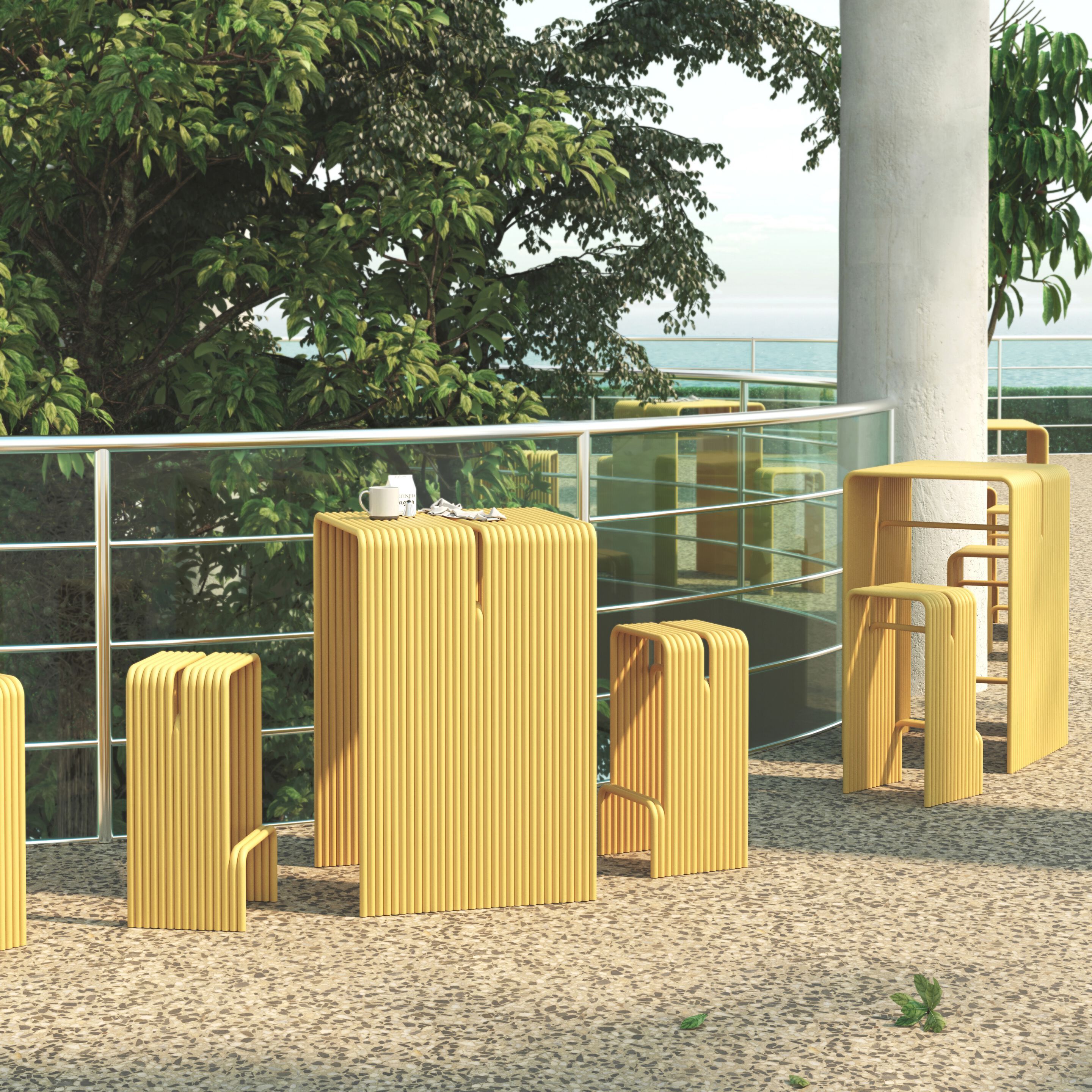 Алюминиевый высокий садовый стул с порошковым покрытием Joyf TUbe ARCH-00031635 - Вид №6