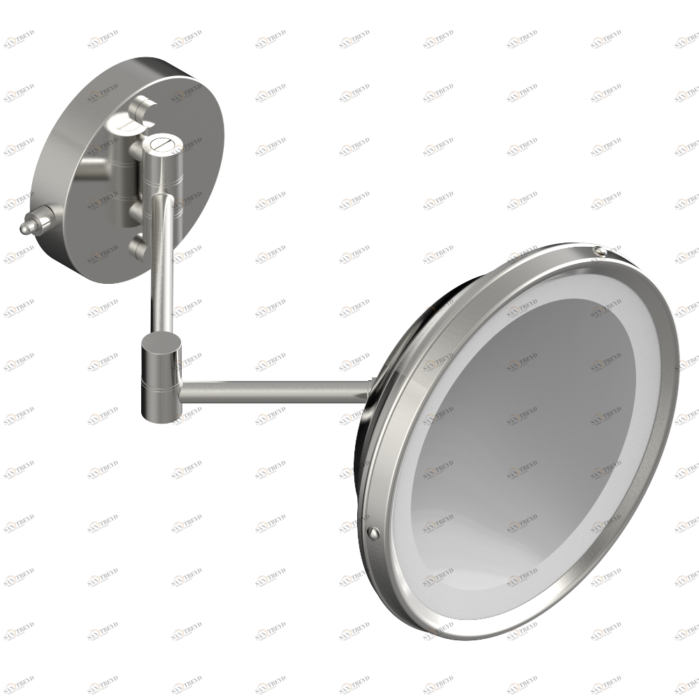 G00-669R Shaving mirror with light with round base Thg-paris прочие артикулы THG Матовый никель G00-669R CAT.C