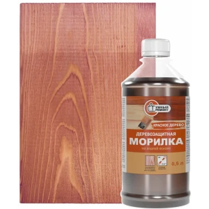 Морилка для дерева водная Умный Ремонт 0.5 л цвет красное дерево