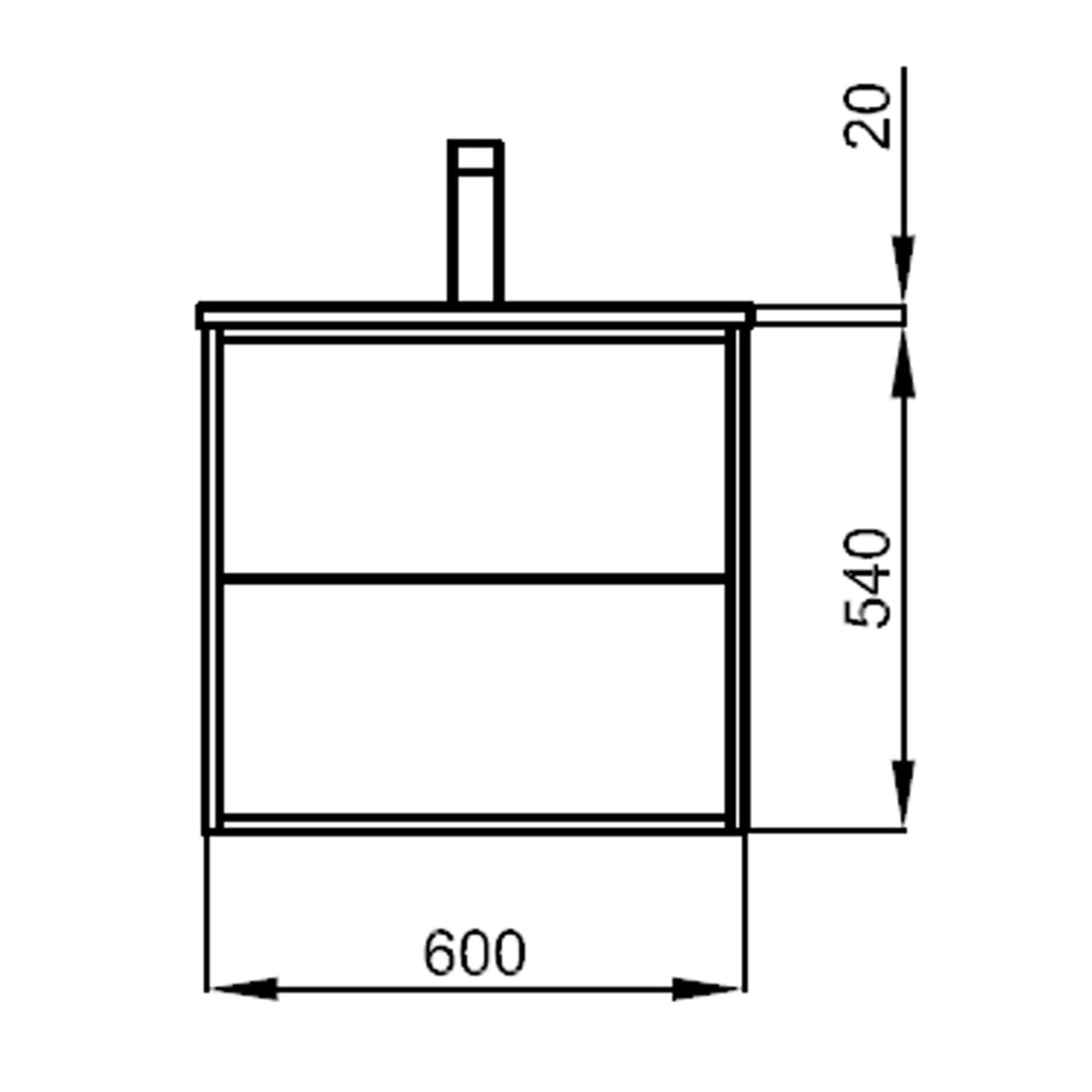87871 SALGAR Мебель для умывальника OPTIMUS 600 NORDICK + Раковина Nordick  - Вид №1