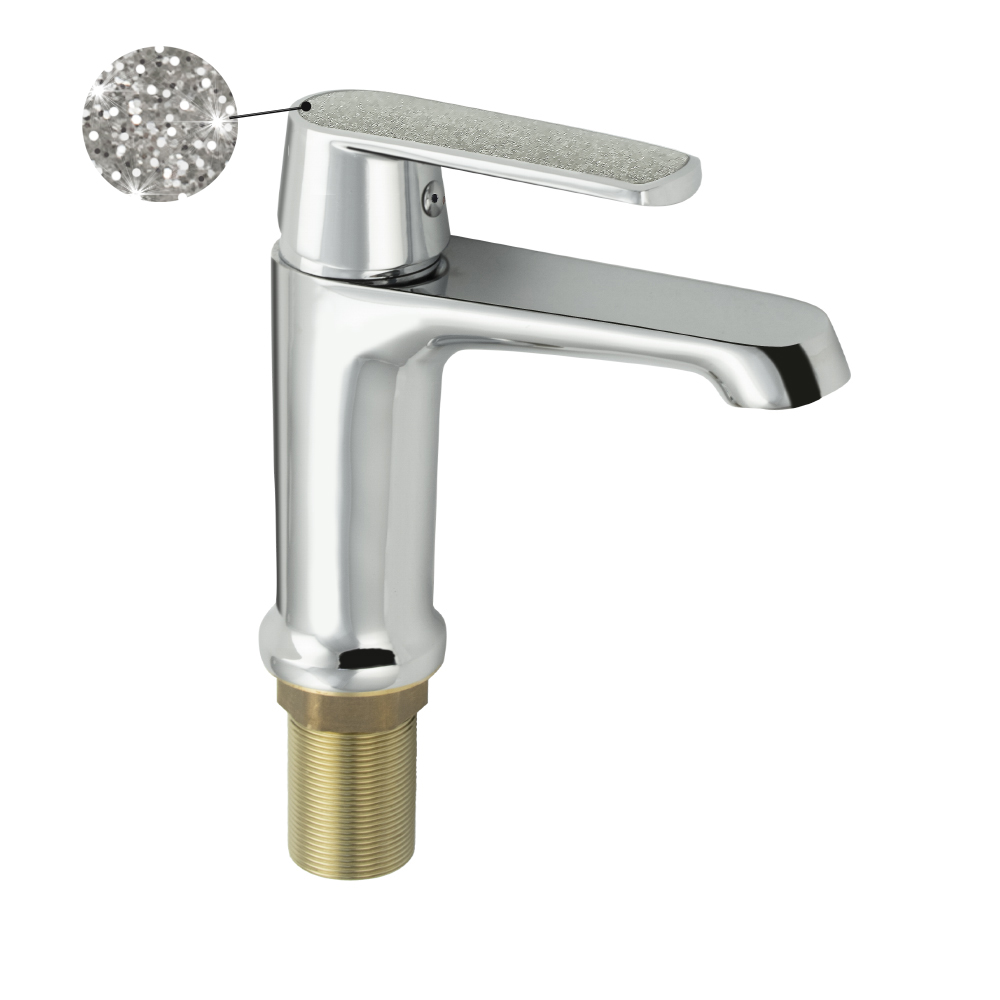 GFmark - Смеситель на раковину, шаровый, с АЛМАЗНОЙ КРОШКОЙ на ручке, код: 4830 