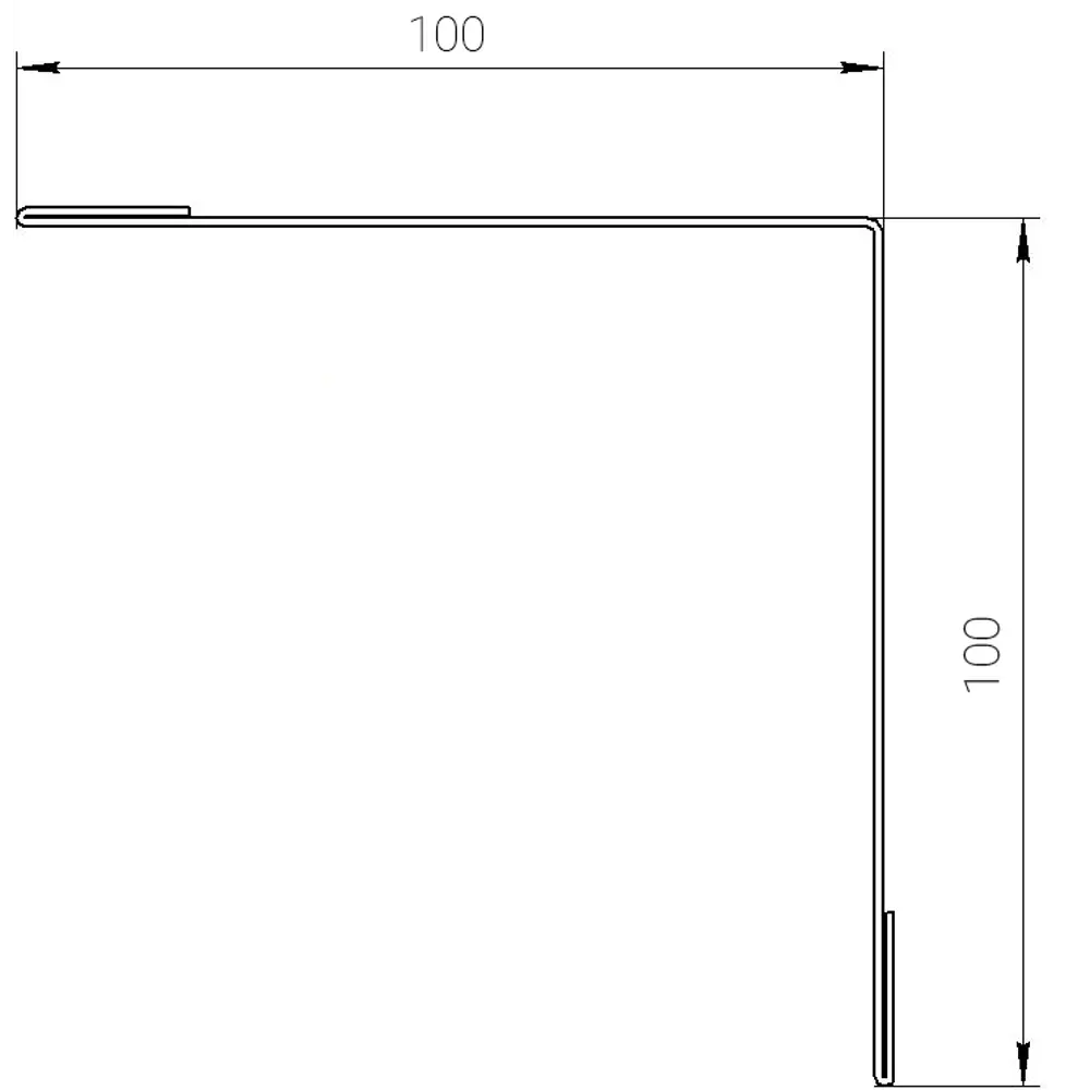 Планка для внутренних углов 100x100 мм 2 м 0.4 мм RAL 8017 коричневый 11739775 STLM-2079163 OPTIMA  - Вид №1