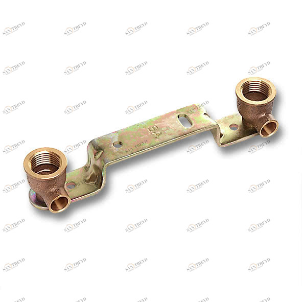 149761212 SANHA 4976 двойная водорозетка ВР, изогнутая планка, бронза 12x1/2 150 mm мм 