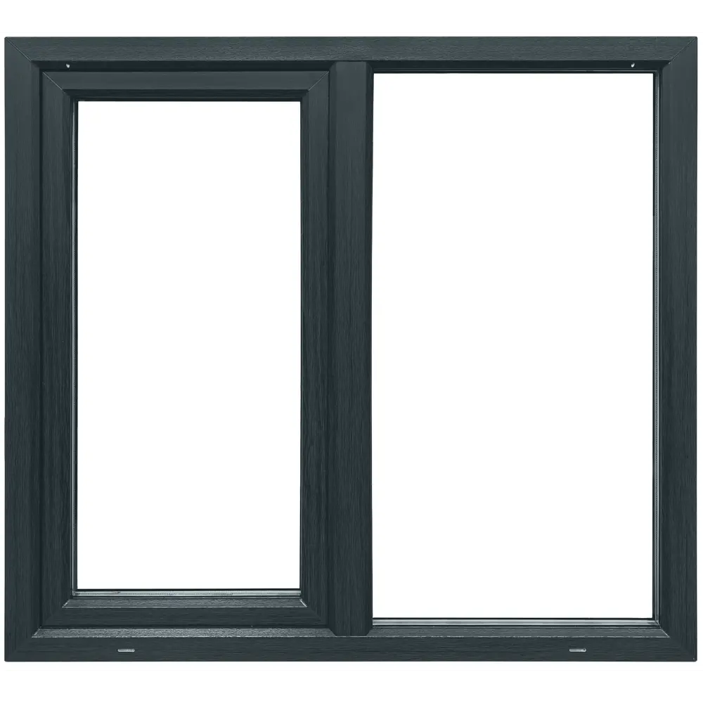 VEKA Двустворчатое пластиковое окно 120x100 мм с однокамерным стеклопакетом 85488954 STLM-0063244 - Вид №1