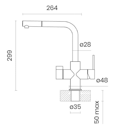 Смеситель для кухни с одной ручкой TASCA GEA ARCH-00061628 - Вид №5