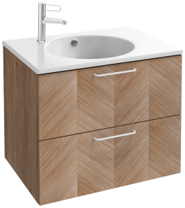 EB2521-R6-NR4 Тумба под столешницу 70 см, 2 ящика, белая ручка JACOB DELAFON ODÉON RIVE GAUCHE