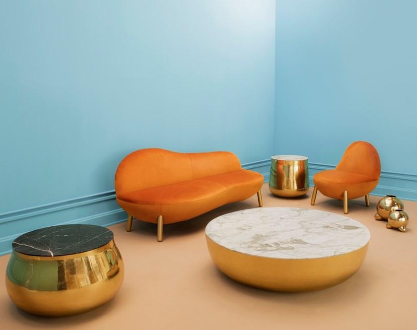 Scarlet Splendour Круглый журнальный столик из мрамора Terra sun-id-1462049 - Вид №4