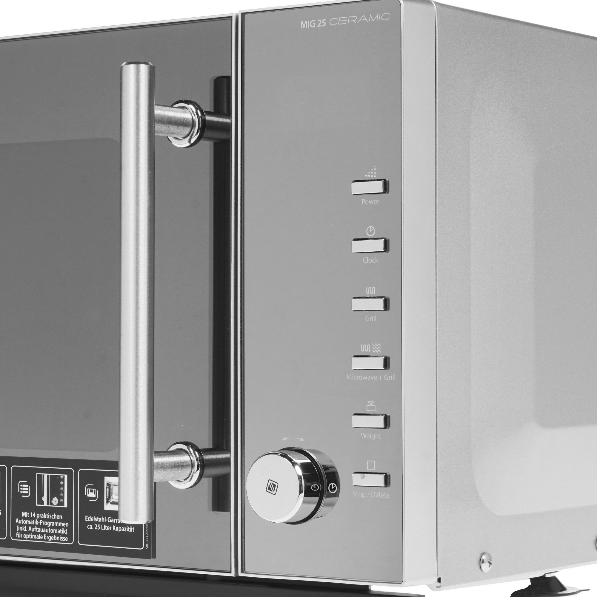 8195363 Микроволновая печь CASO MIG 25 Ceramic серебристый STDN-0151440 - Вид №3