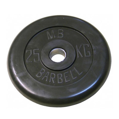 MB26-25 Диск обрезиненый черный mb barbell mb26-25 MB Barbell  - Вид №1
