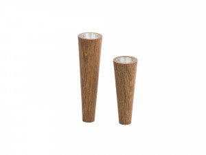 989800 Магнитные подсвечники для высоких свечей конусообразные (темный дуб) 3x9/3x12см, набор 2шт;LIND DNA