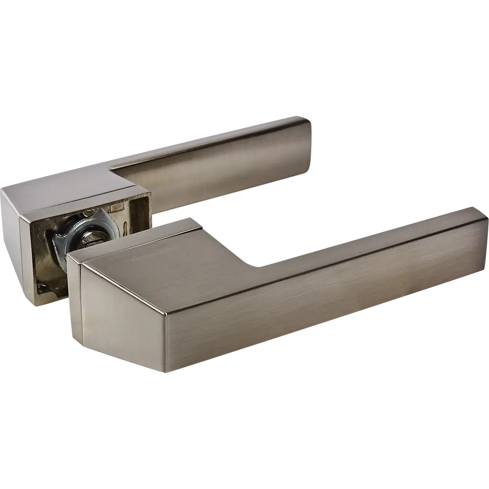 Ручка дверная Armadillo Brick UCS без запирания ЦАМ гальваническое покрытие цвет матовый никель STLM-2047231