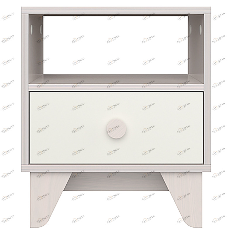 Прикроватная тумбочка Line Mолочная ELLIPSE ELLIPSE LINE 257733 Молочный Santreyd 