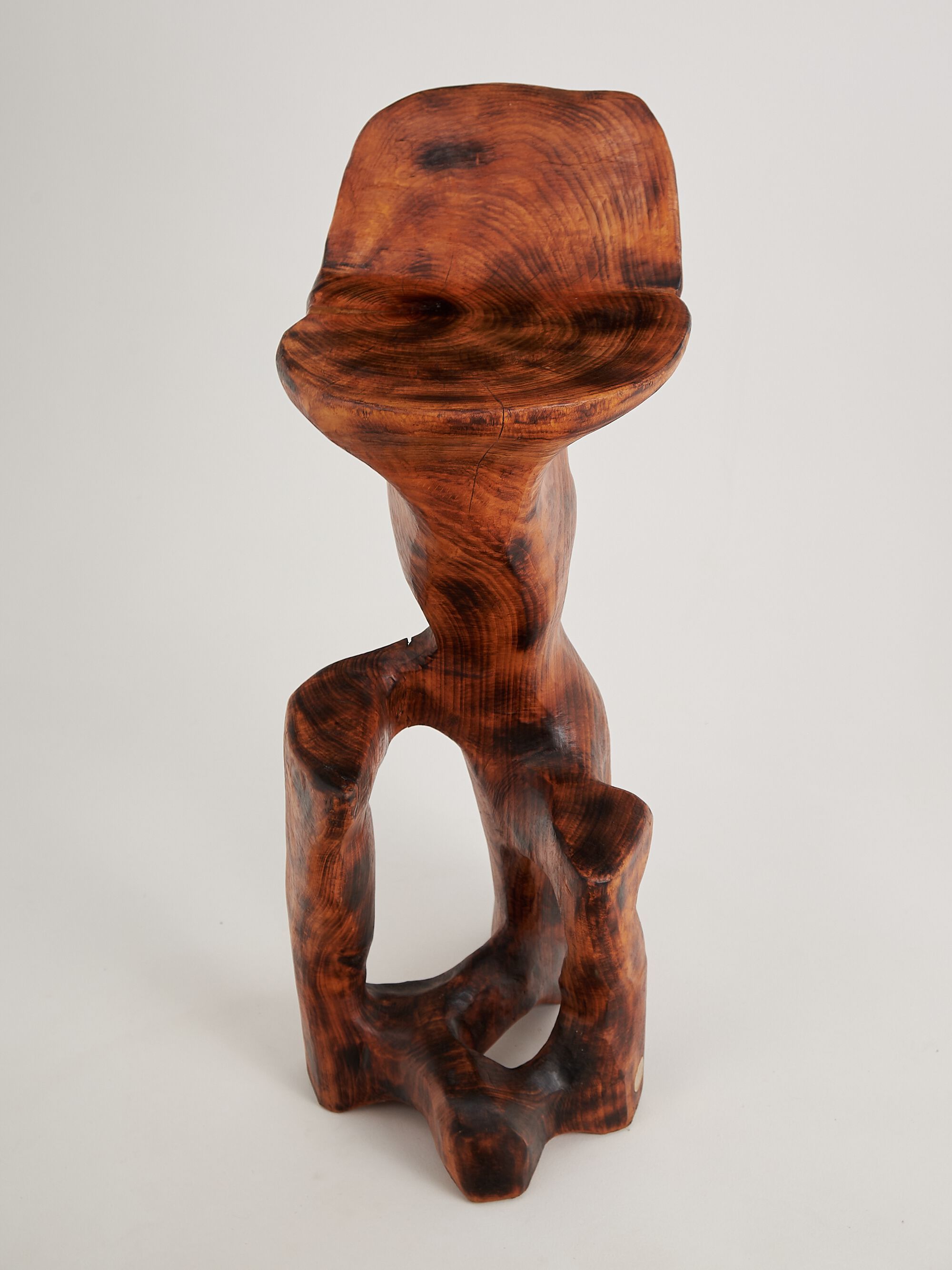 Высокий деревянный стул со спинкой Logniture Makha ARCH-00052429 - Вид №1