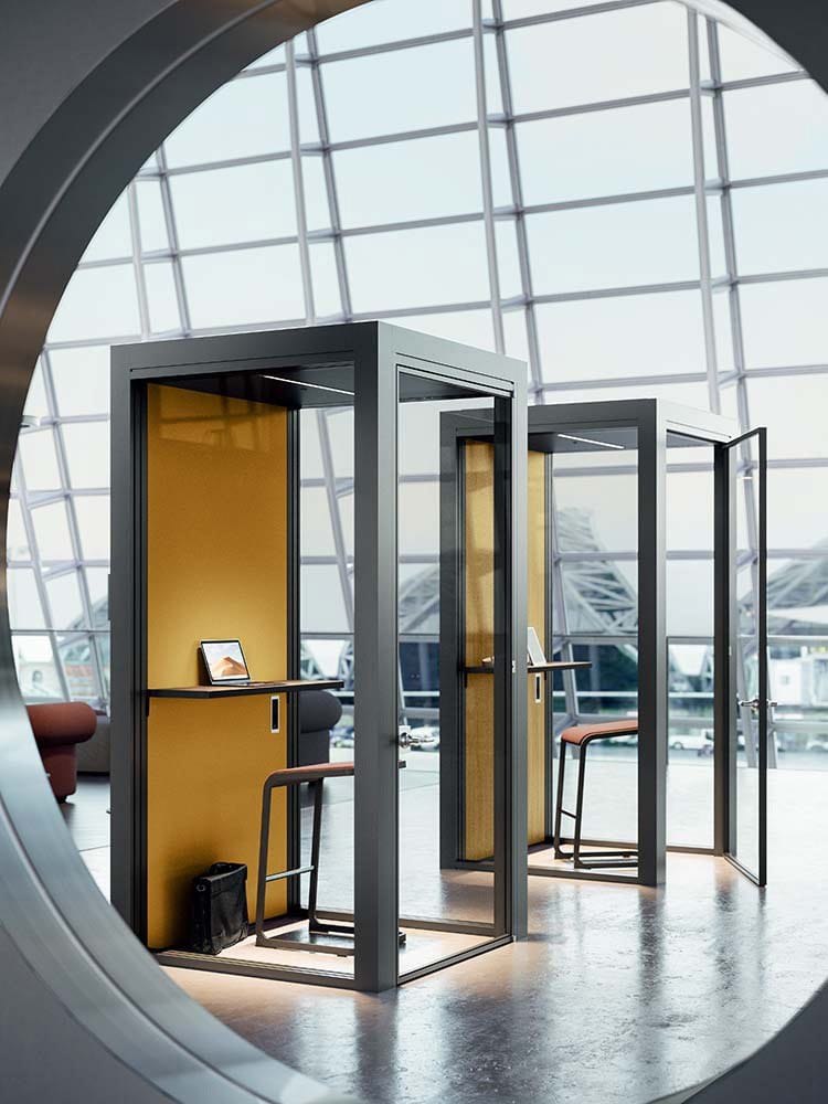 Многосторонняя акустическая офисная кабина со встроенным освещением Quadrifoglio Group дизайн-офис ARCH-00017904 - Вид №8