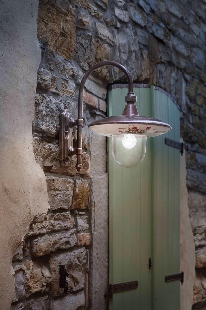 FERROLUCE Настенный керамический светильник для улицы Latina A671 - Вид №1