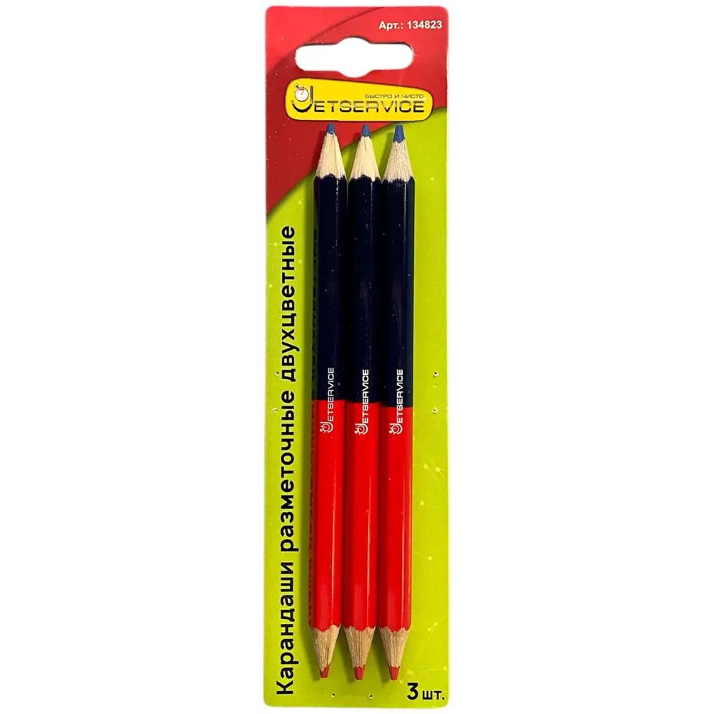 Двухцветный карандаш Jetservice для точной разметки, 3 шт. 89403471 STLM-1484384 - Вид №3