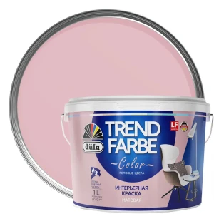 Краска для стен и потолков Trend Farbe цвет Розовый щербет 1 л