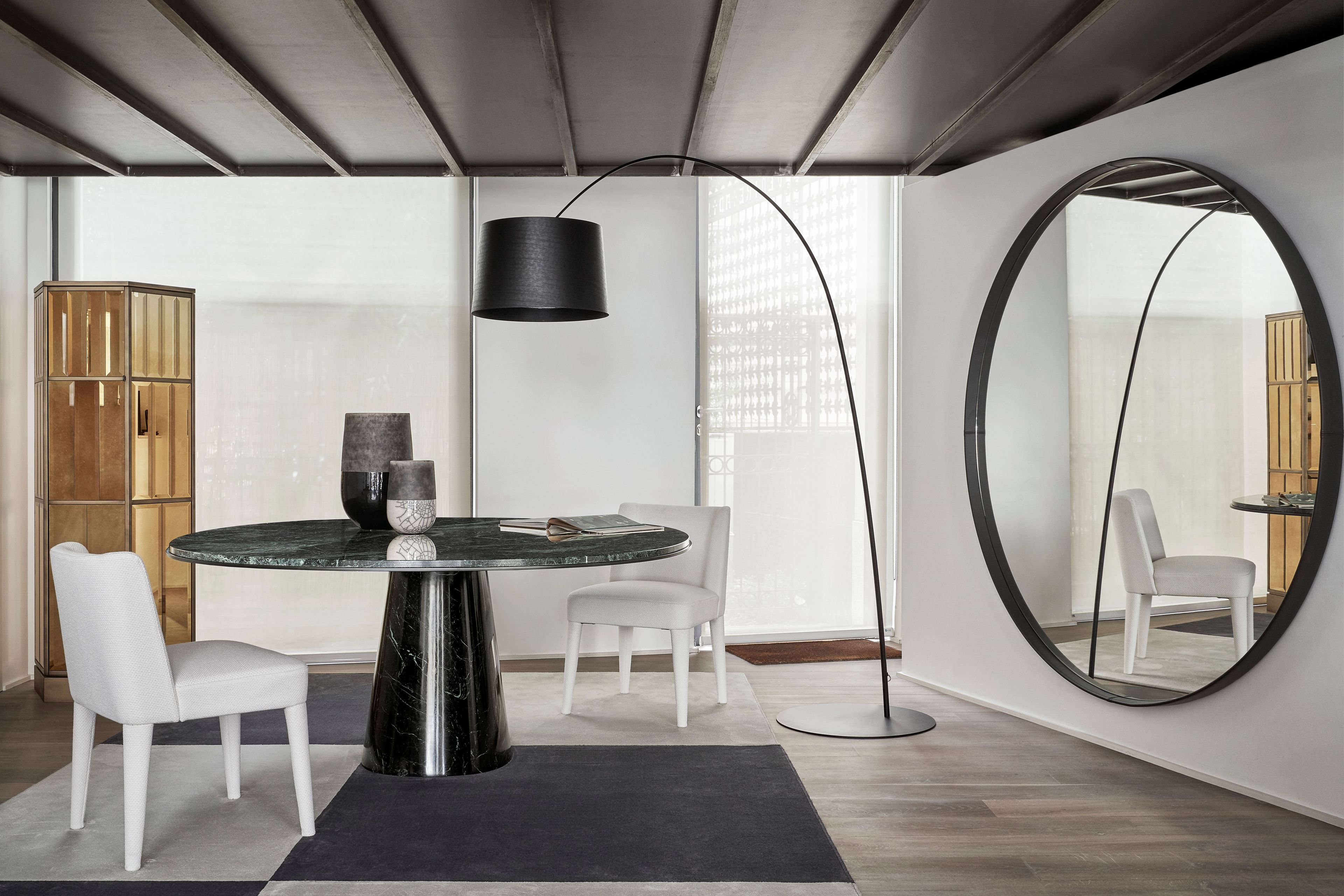 Круглый обеденный стол из натурального камня Meridiani OWEN ARCH-00038315 - Вид №6