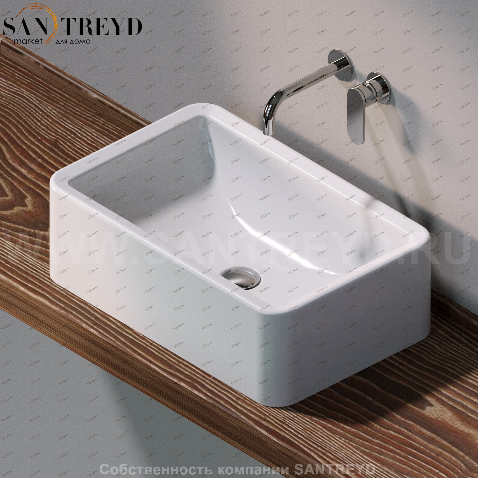 NL62H209016 Накладная раковина на столешницу  прямоугольная Ceramica Flaminia Nile