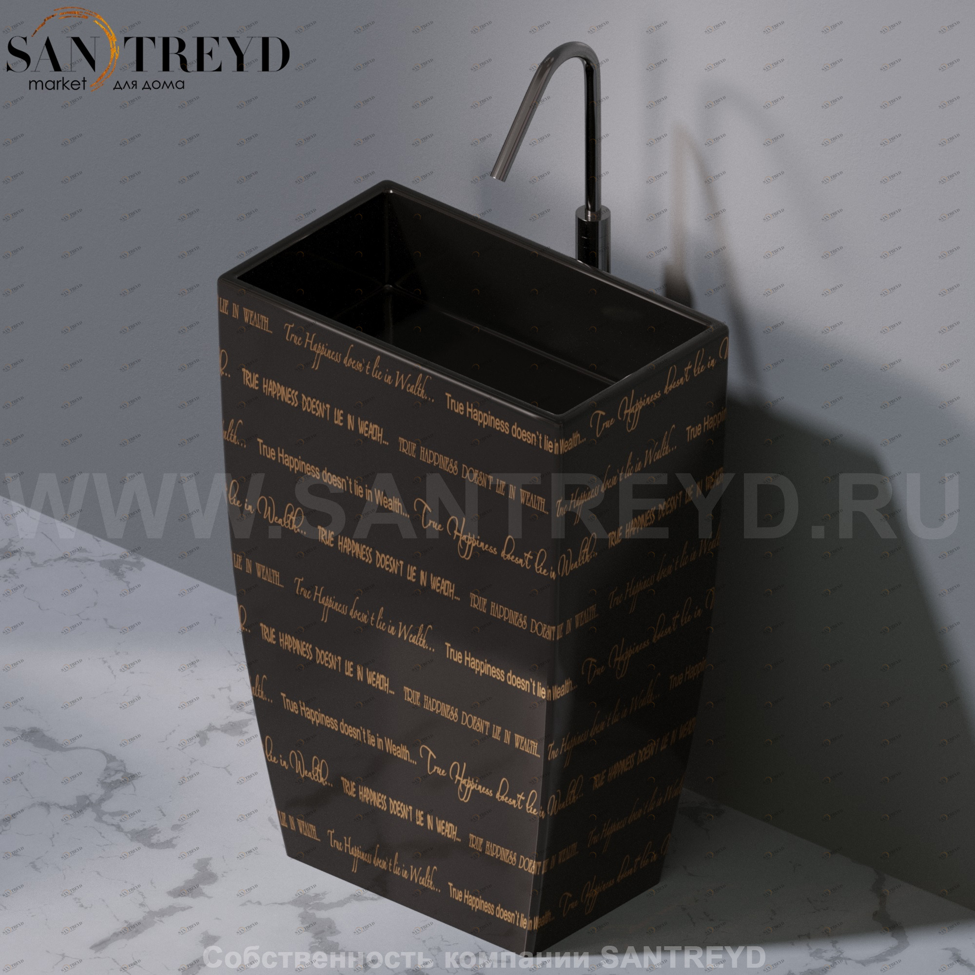 L110421G Напольная раковина стоящая прямоугольная A. e T. Italia Tower AeT ITALIA