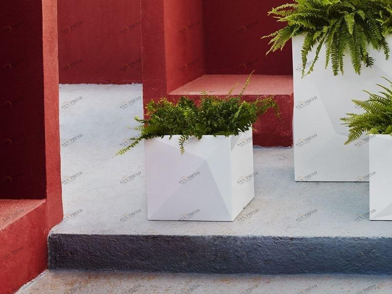 VONDOM Низкий светящийся садовый горшок из полипропилена Faz sun-id-1400934