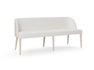 Мягкая скамейка из ткани со спинкой