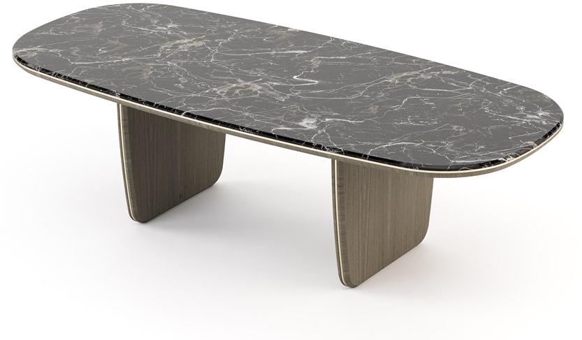 Laskasas Овальный стол из дерева и мрамора sun-id-1419486 - Вид №1