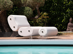 Armchair with footstool