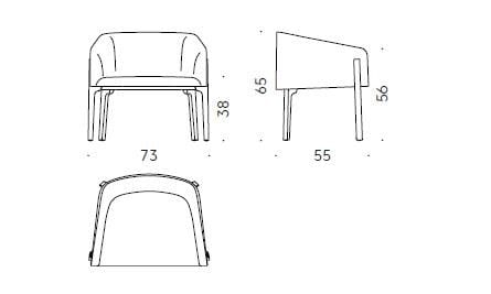 Тканевое кресло с подлокотниками DE PADOVA Chesto ARCH-00027522 - Вид №3