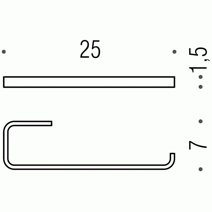 W4212 Держатель полотенца 25 см COLOMBO TIME Colombo Design - Вид №2