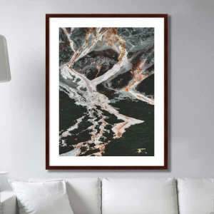 Фотокартина в раме 130х102 см Ancient patterns of mountains КАРТИНЫ В КВАРТИРУ  264745 Бежевый;черный