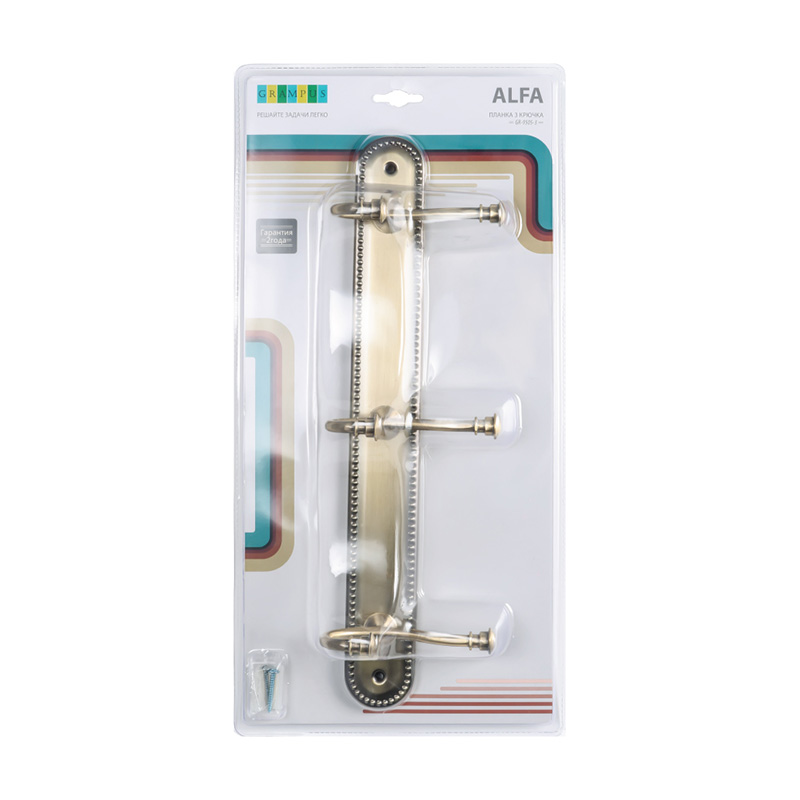 Планка 3 крючка Grampus ALFA GR95053 - Вид №1