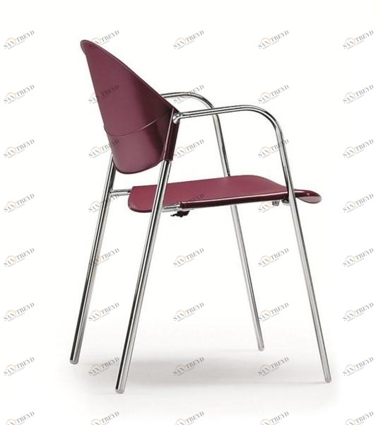 TALIN Стул полипропиленовый штабелируемый с подлокотниками для залов ожидания Delfi sun-id-1423445