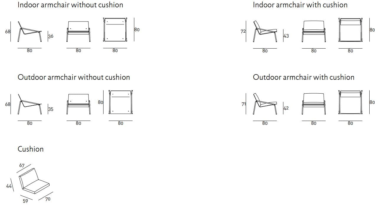 Стальное и деревянное кресло Living Divani Fillet ARCH-00018325 - Вид №2