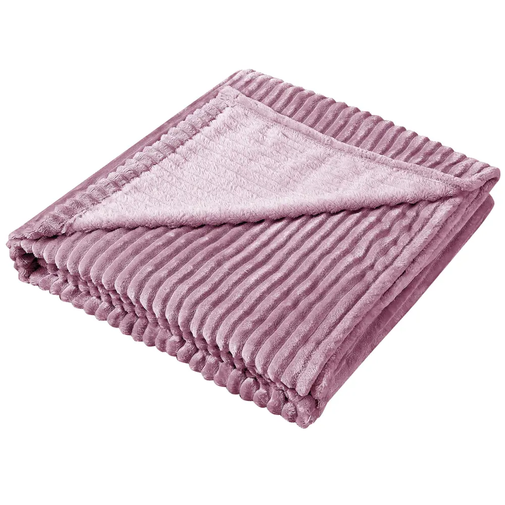 Плед Time 150х200 см велсофт цвет пудра СТОЛИЦА ТЕКСТИЛЯ STLM-2039823 - Вид №2