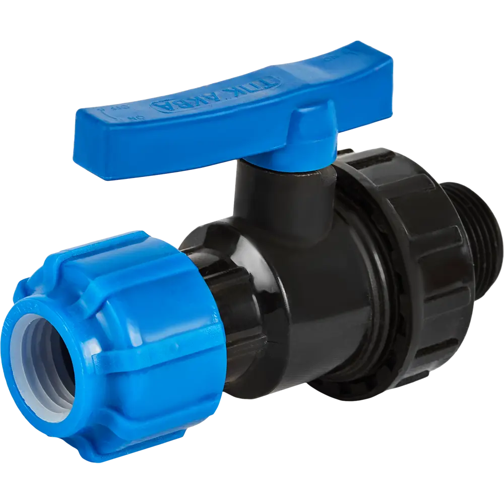 Кран разъемный ПНД ПОЛИТЭК для водоснабжения 20x3/4" наружная резьба 85358395 STLM-0062137 - Вид №3