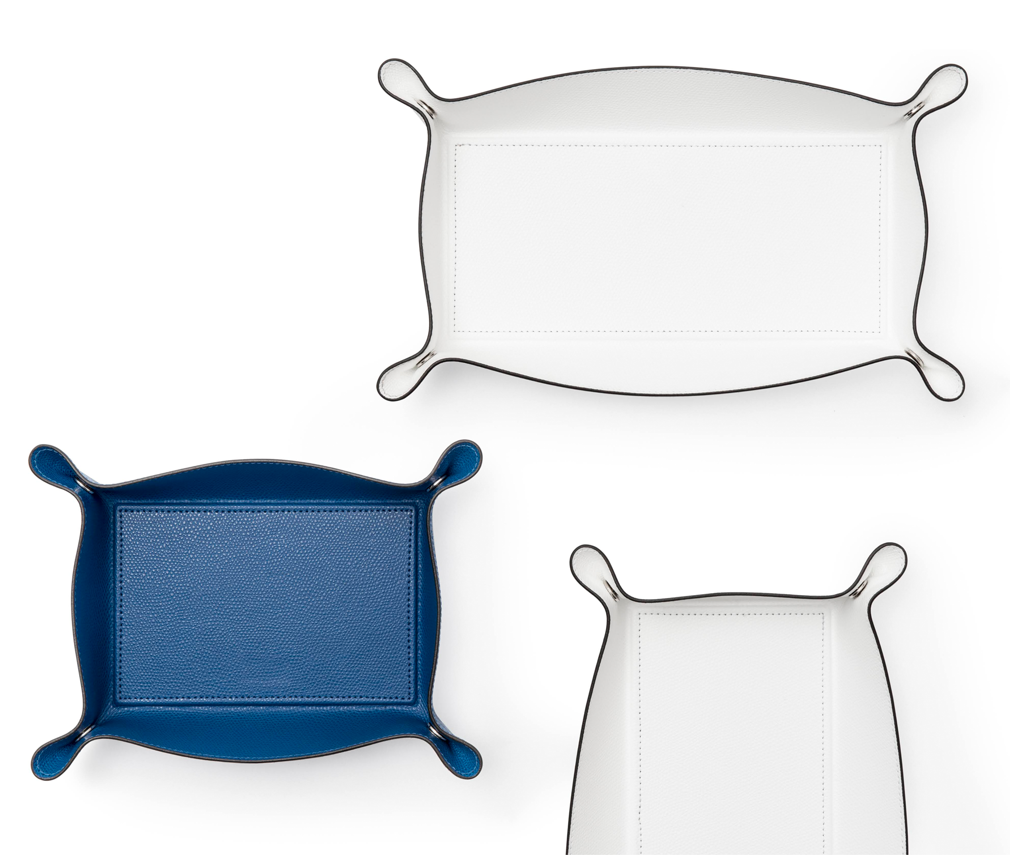 Прямоугольный поднос для мелочей - 10x15 см / тканая кожа_coffee Pinetti 00.1139.061.015 - Вид №2