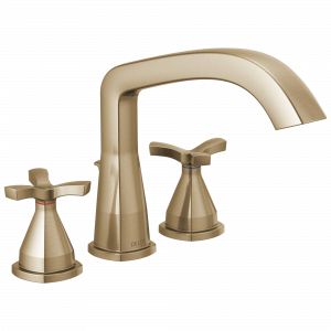 T27766-CZ Отделка римской ванны с тремя отверстиями Delta Faucet Stryke Шампанское бронза