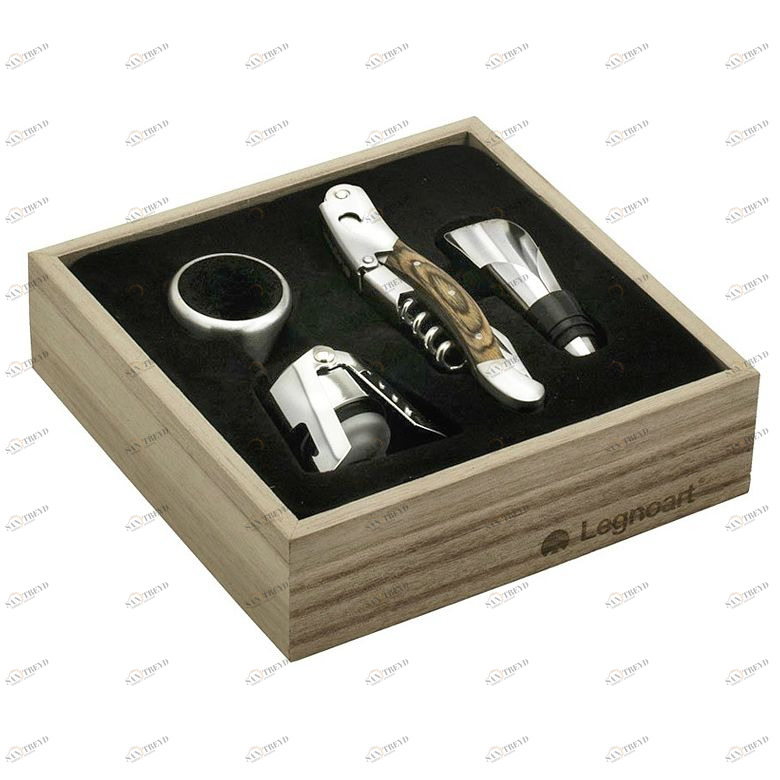 L002060200034 Набор винных аксессуаров Стальной Legnoart Италия 