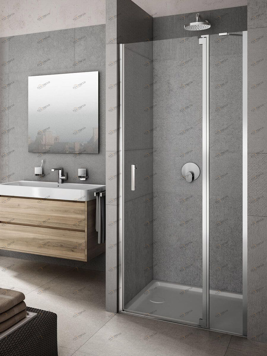 Маятниковая дверь в нишу Provex Jolly JN 2100 JN 05 GL с боковым элементом 2100JN05GL