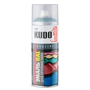 Эмаль аэрозольная для металлочерепицы KUDO акриловая глянцевая цвет синяя вода 520 мл