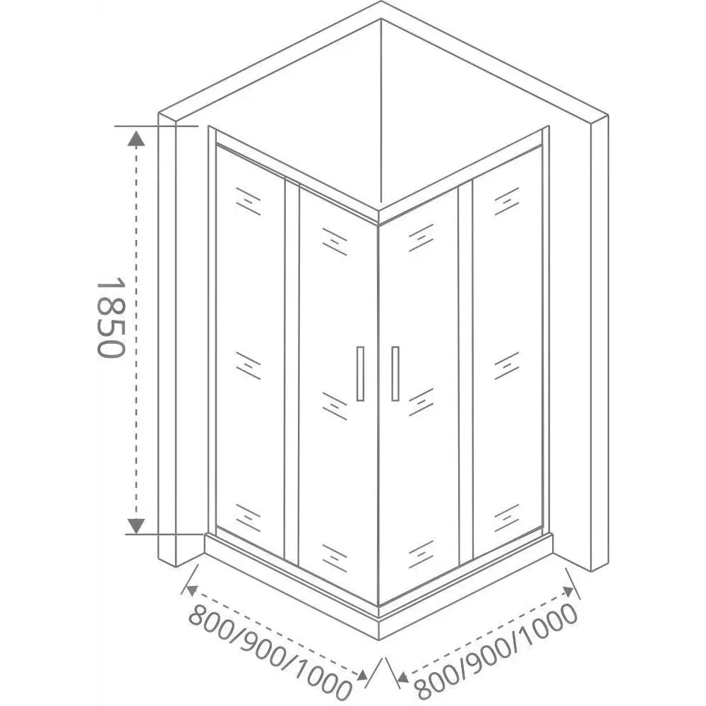 Santreyd Makiato: Угловое душевое ограждение с раздвижными дверями 84107346 STLM-0046529 - Вид №6